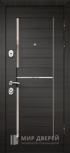 Дверь металлическая модерн эко-венге №6 - фото вид снаружи