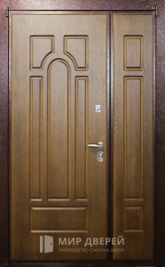 Дверь металлическая входная двухстворчатая уличная утепленная №21 - фото вид изнутри