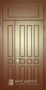 Входная дверь с фрамугой сверху №35 - фото вид снаружи