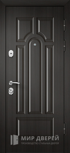 Дверь квадро металлическая Венге №8 - фото вид снаружи
