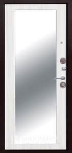 Металлическая дверь с зеркалом и порошковым напылением №2 - фото вид изнутри