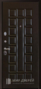 Железная дверь в современном стиле в частный дом №10 - фото вид снаружи