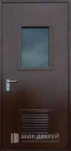 Дверь с окном в котельную №22 - фото вид снаружи