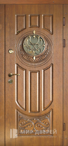 Дверь входная металлическая в коттедж №369 - фото вид снаружи