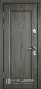 Входная металлическая дверь серого цвета №12 - фото вид изнутри