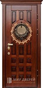 Железная дверь в коттедж №358 - фото вид снаружи