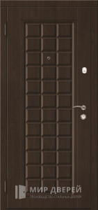 Дверь в дачный дом чёрный антик №27 - фото вид изнутри