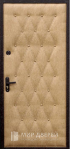 Дверь стальная с дерматином №12 - фото вид снаружи