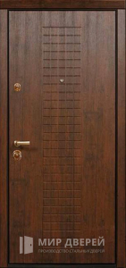 Металлическая дверь с МДФ панелью в коттедж №41 - фото №1