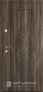 Металлическая дверь с МДФ отделкой с двух сторон №176 - фото вид снаружи