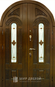 Дверь с аркой для коттеджа №69 - фото вид снаружи
