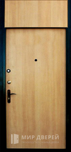 Входная стальная дверь с верхней фрамугой №2 - фото вид снаружи